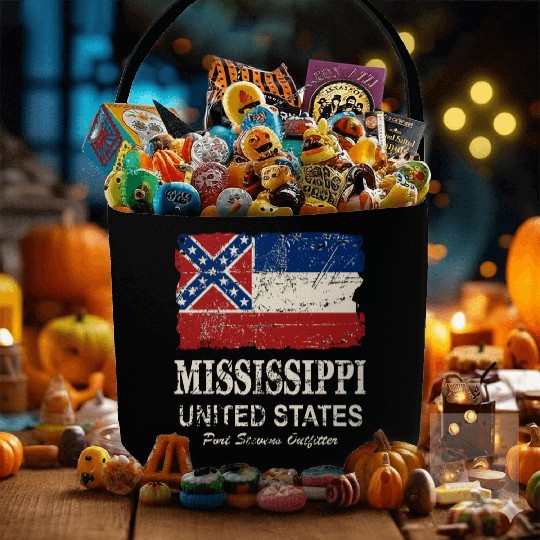 Mississippi Flag - Vintage Look Fabric Baskets