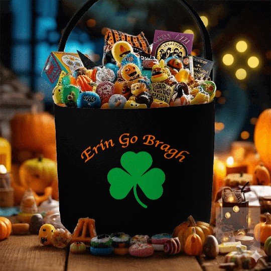 Erin Go Bragh Shamrock Fabric Baskets