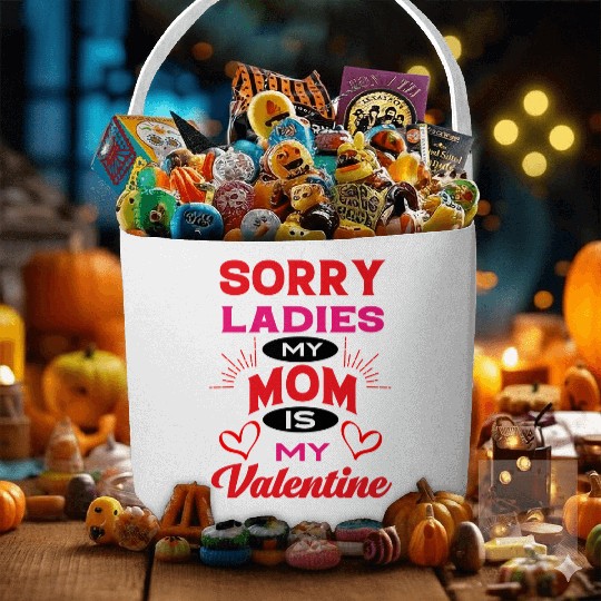 Sorry ladies my mom is my valentine Fabric Baskets