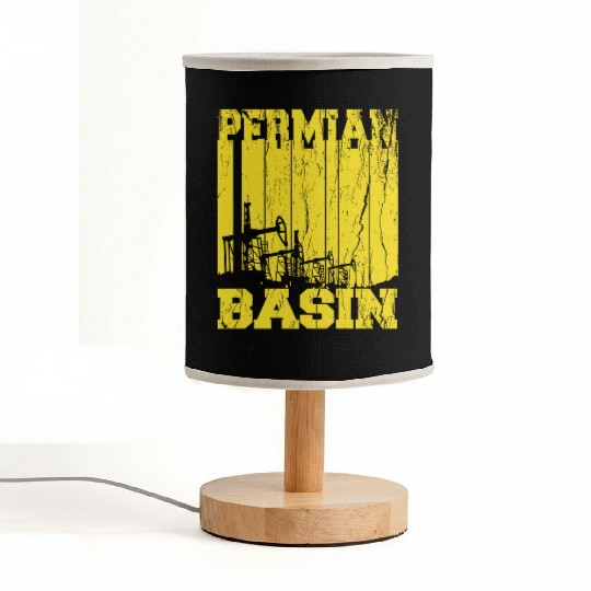 Permian Basin Oilfield Rigger Driller Distressed Fabric Lamps
