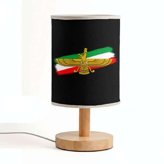 Iran Flag Faravahar Lion Sun Fabric Lamps
