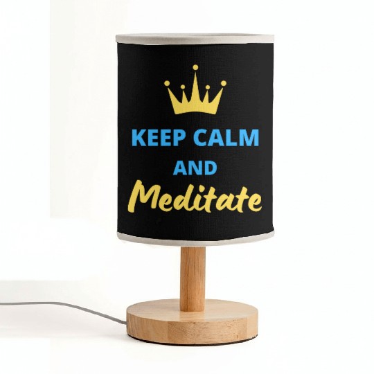 Keep calm and meditate Fabric Lamps