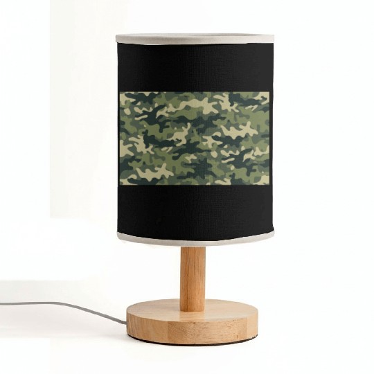 Camouflage pattern green Fabric Lamps
