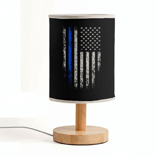US Flag Blue Line Fabric Lamps