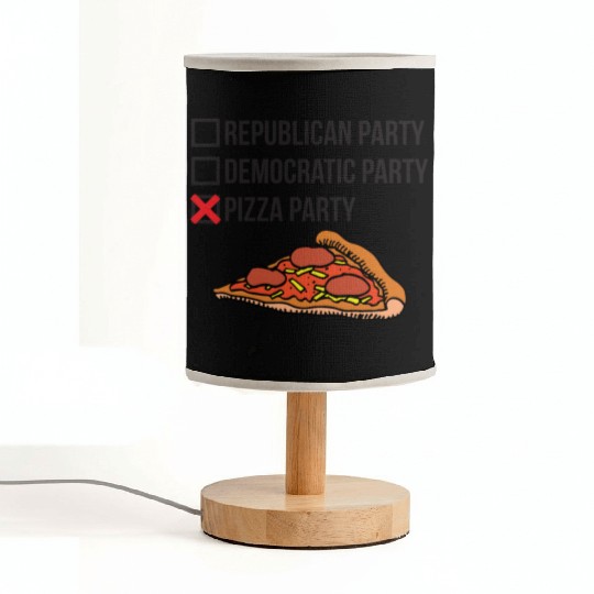 Republican Party vs Democratic Party vs Pizza Part Fabric Lamps