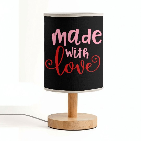 Made With Love Baby Infant Valentine Fabric Lamps