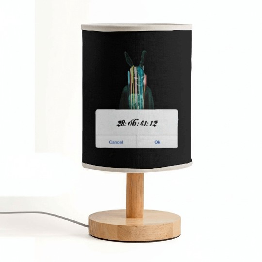 DONNIE DARKO COUNT DOWN TIME ALERT WITH BUNNY MAN Fabric Lamps