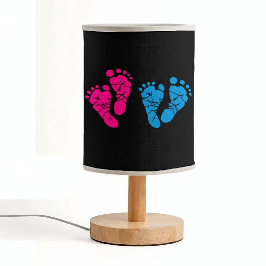 Twin Baby Feet - Pregnancy - Maternity - Mom to be Fabric Lamps