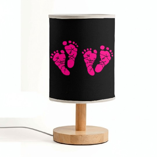 Twin Baby Feet - Pregnancy - Maternity - Mom to be Fabric Lamps