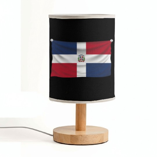 flag dominican republic Fabric Lamps