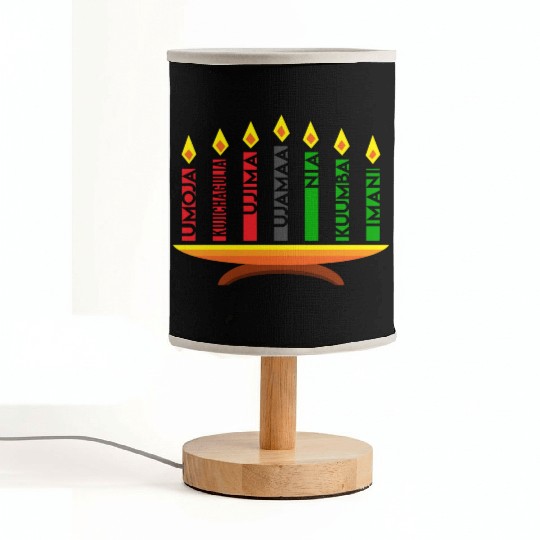 Kwanzaa Holiday Candles Fabric Lamps