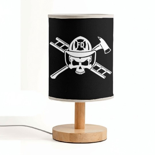 Firefighter Crossbones Fabric Lamps