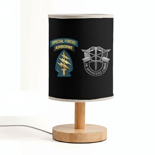U S Army Special Forces Green Berets SSI DUI Fabric Lamps