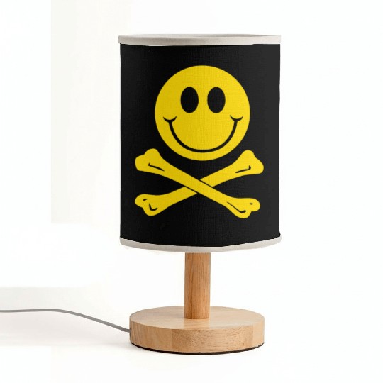 Smiley Pirate Skull and Crossbones Fabric Lamps