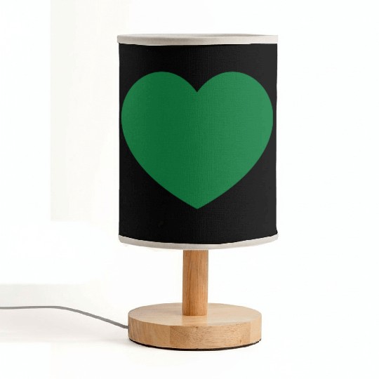Dark Green Heart Fabric Lamps