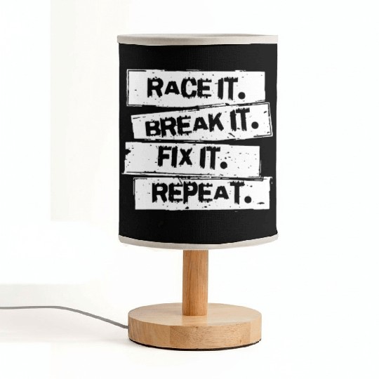 Race It Break It Fix It Racing Car Hot Rod Muscl Fabric Lamps