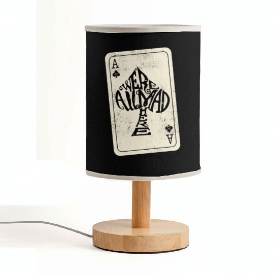 Alice in Wonderland | Ace Of Spades Were All Mad Here Fabric Lamps
