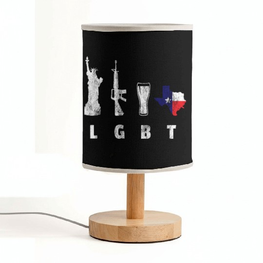 Liberty Guns Beers Texas Support LGBT Fabric Lamps
