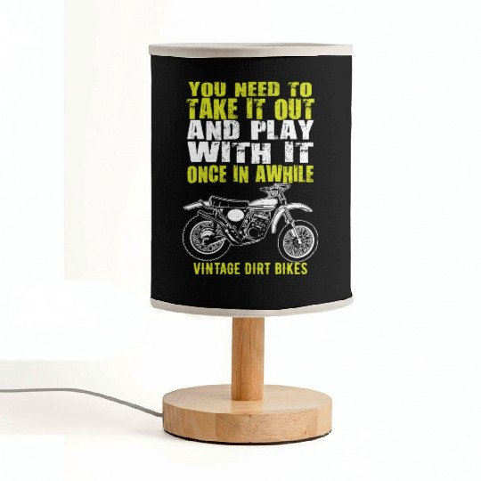 Dirt Bike Play Vintage Fabric Lamps