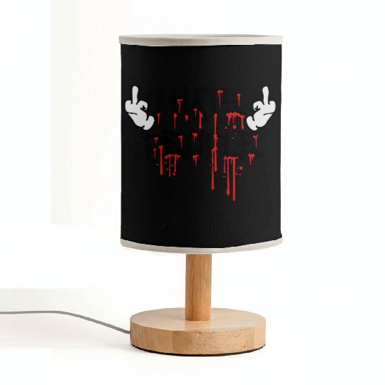 cool i hate people text graffiti spray drop blood Fabric Lamps