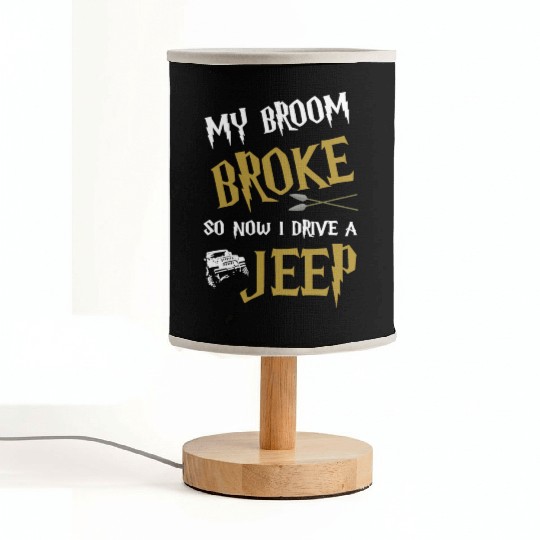 my broom broke so now I drive a jeep grandma t shi Fabric Lamps