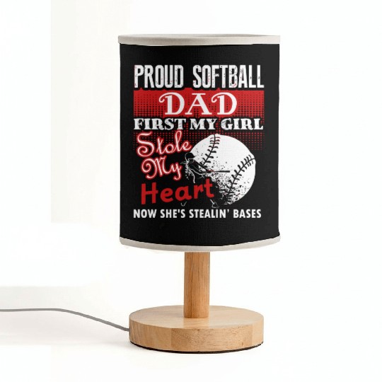 Softball - softball dad s - proud softball dad Fabric Lamps