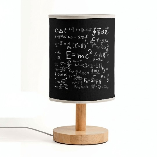 Physics science teacher formula cheat shee Fabric Lamps