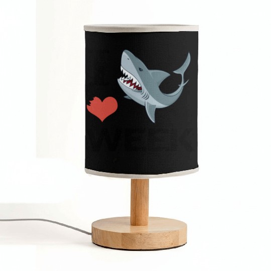 i love shark week shark Fabric Lamps