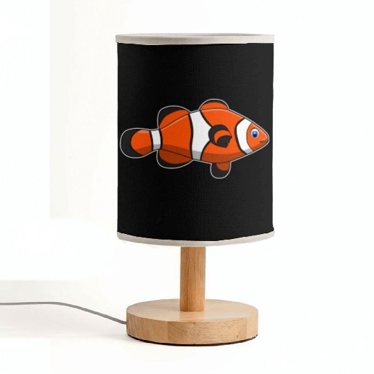 clown fish orange aquatic gift idea Fabric Lamps