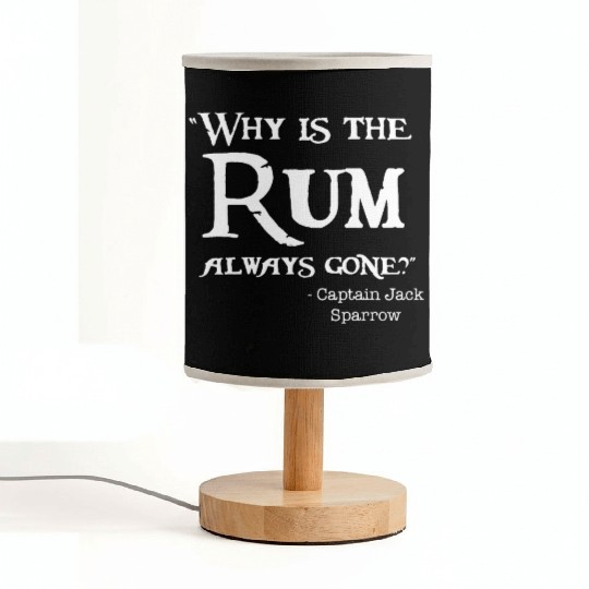 Disney Captain Jack Sparrow Why is the Rum Always Fabric Lamps