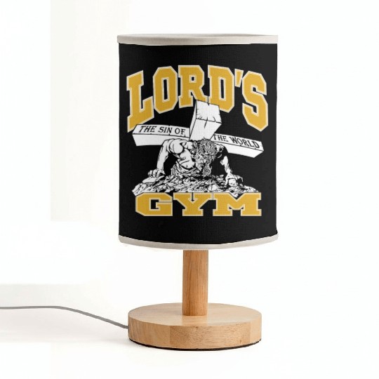 cool graphic art yellow Gym Fabric Lamps