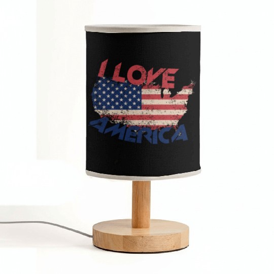 I LOVE AMERICA Fabric Lamps