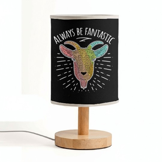Cool LGBT Goat Amazing Rainbow Positive Saying Fabric Lamps