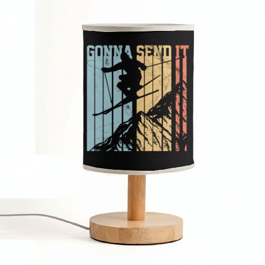 Gonna Send It - Ski Vintage Gift Fabric Lamps