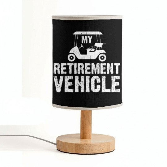 My Retirement Vehicle Golf Cart Golfer Father Gift Fabric Lamps