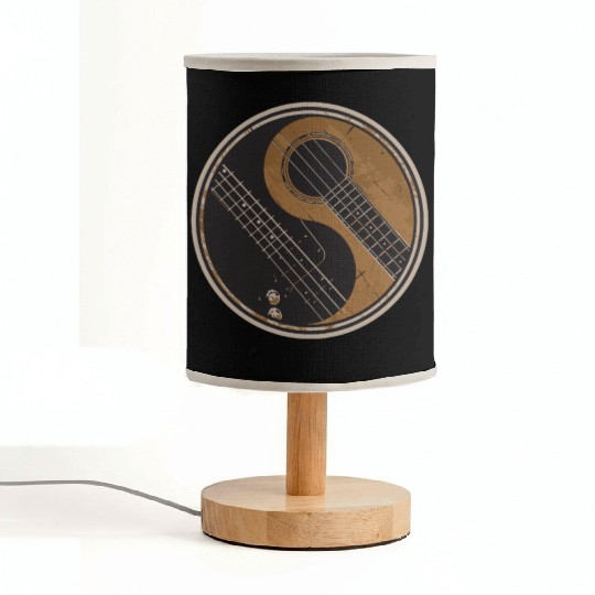 Guitar Ying Yang Gift Guitar Player Fabric Lamps