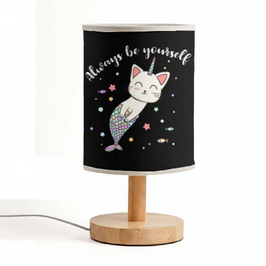 Cat Mermaid Unicorn Always Be Yourself Fabric Lamps