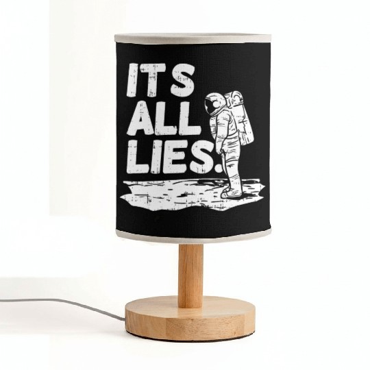 Moon Landing Conspiracy Theory Illuminati Gift Fabric Lamps