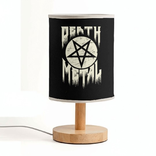 Death metal pentagram lettering. Fabric Lamps