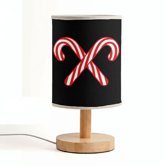 2 candy cane cross x delicious candy sugar sweet h Fabric Lamps