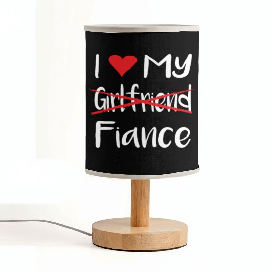 I Heart My Fiance funny lover Valentine's Day Gift Fabric Lamps
