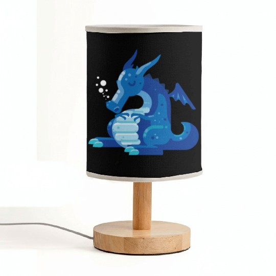 Dragon Wyvern Frost Ice Crystal Winter Fat Gift Fabric Lamps