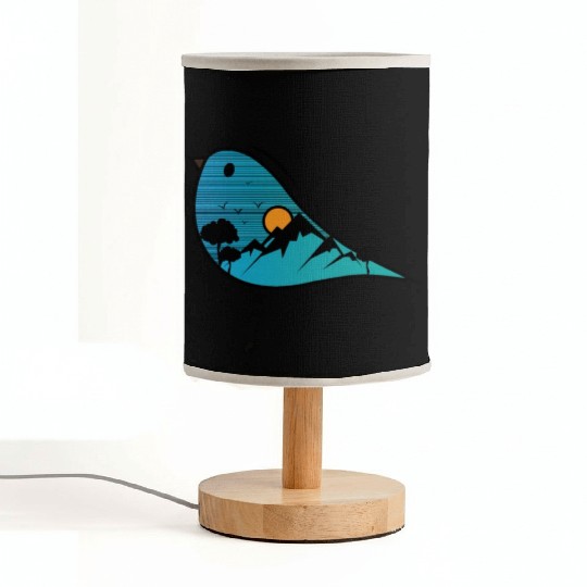 Blue Bird Nature Cartoon Fabric Lamps