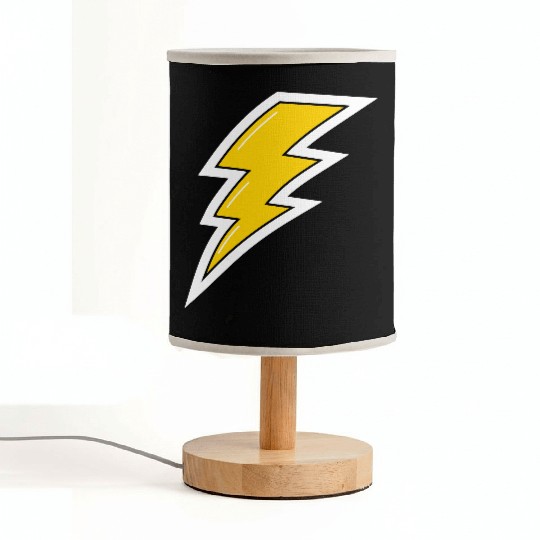 Yellow Lightning, lightning bolt Fabric Lamps