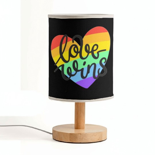 Love Wins LGBT Pride Rainbow Heart CSD Fabric Lamps Fabric Lamps