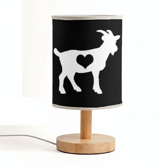 Goat Goats Farmer Heart Love Fabric Lamps