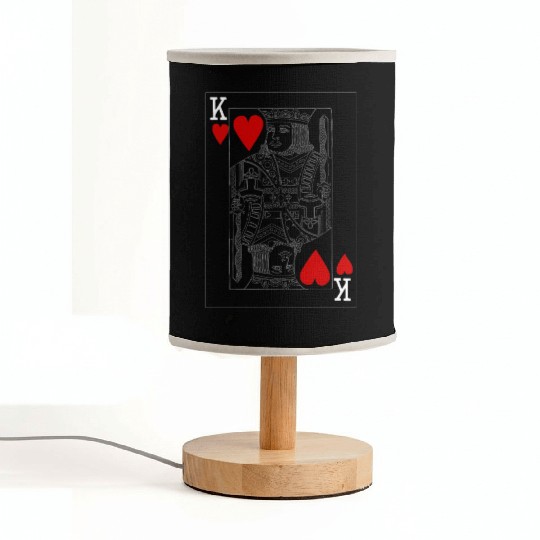 KING OF HEARTS PLAYING CARD Fabric Lamps