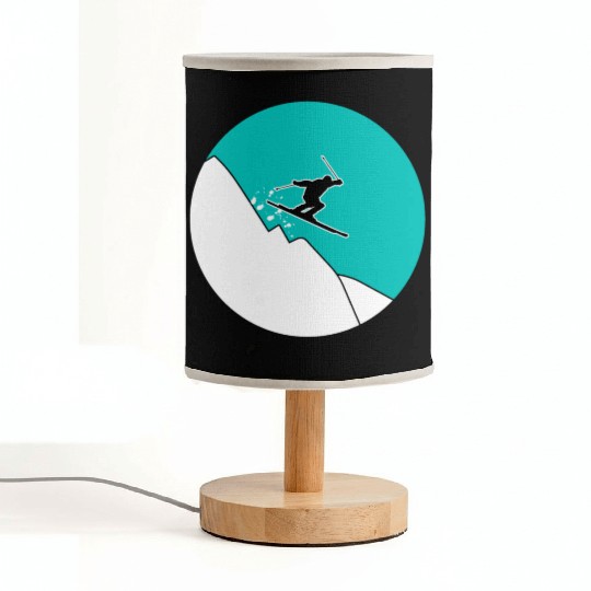 Skiing mountains - gift Fabric Lamps