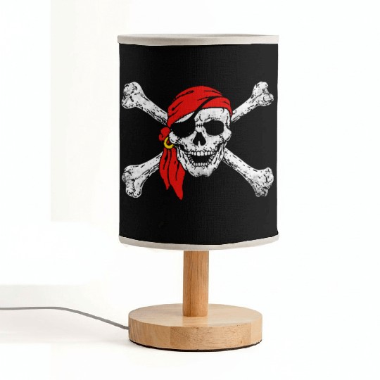 Pirate Skull Crossbones Fabric Lamps