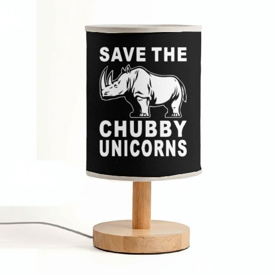 Save the Chubby Rhinoceros Funny Fabric Lamps